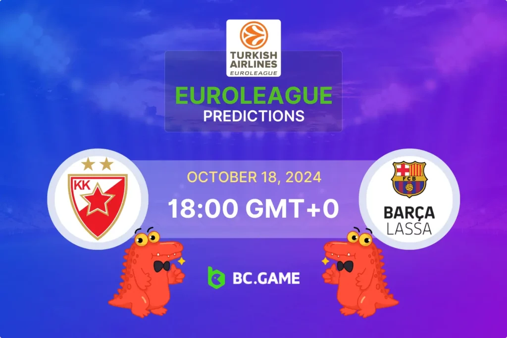 Crvena Zvezda vs Barcelona EuroLeague Prediction, Odds, and Expert Betting Analysis.