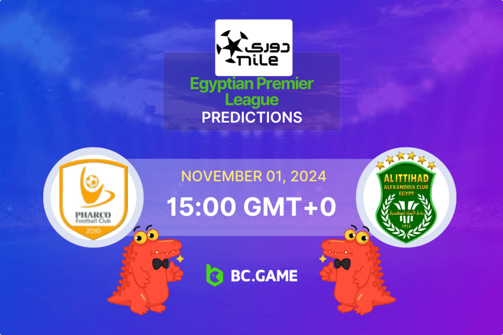 Match prediction for the Pharco vs Al Ittihad game at Egyptian Premier League 2024.