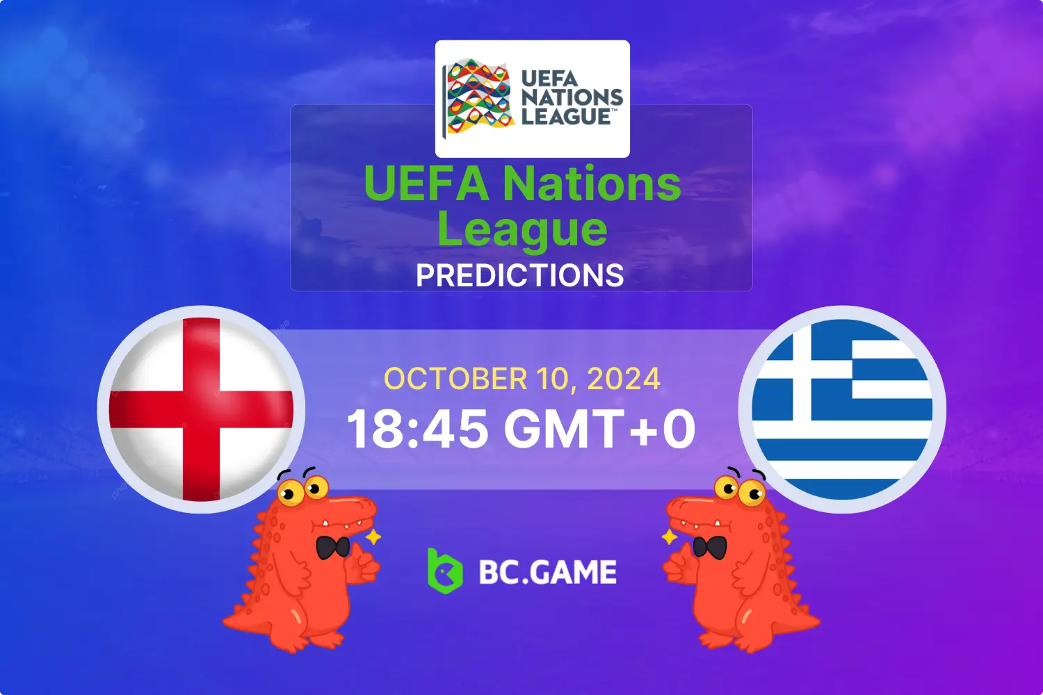 England vs Greece Prediction, Odds, Betting Tips 10/10/2024 BC.GAME