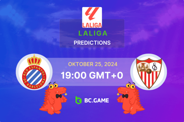 Espanyol – Sevilla: Palpite, probabilidades e dicas de apostas  – La Liga 25/10/2024