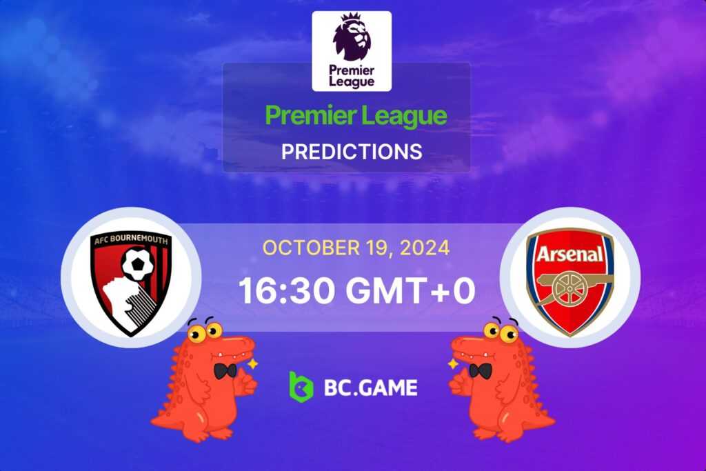 Match prediction for the Bournemouth vs Arsenal game at Premier League 2024.