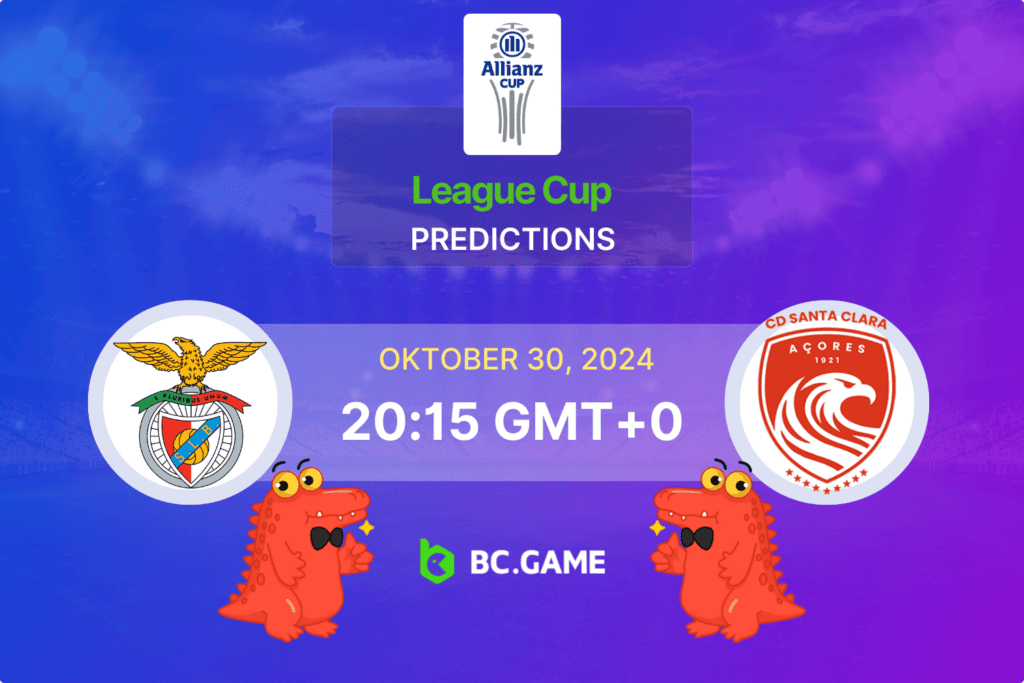 Match prediction for the Benfica vs Santa Clara game at Portugal League Cup 2024.