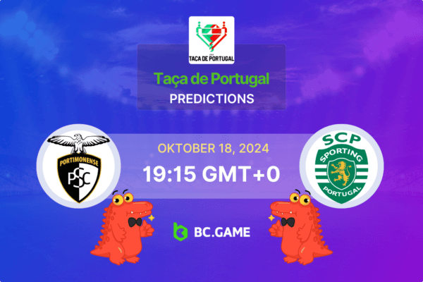 Portimonense – Sporting CP: Palpite, probabilidades e dicas de apostas  – Taça de Portugal 18/10/2024