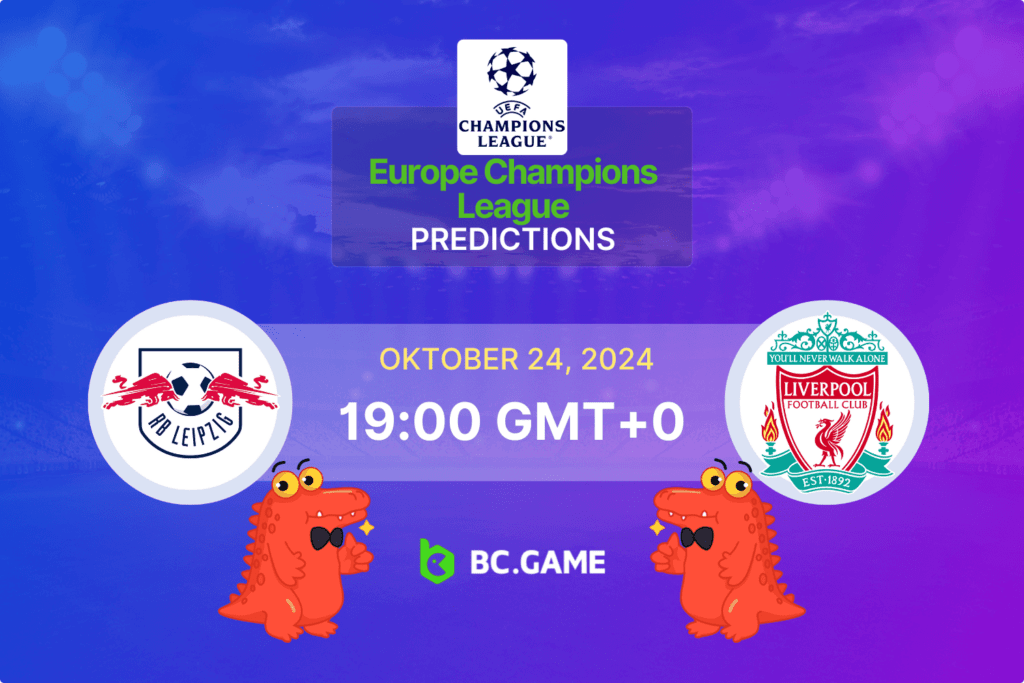 Match prediction for the RB Leipzig vs Liverpool game at UEFA Champions League 2024.