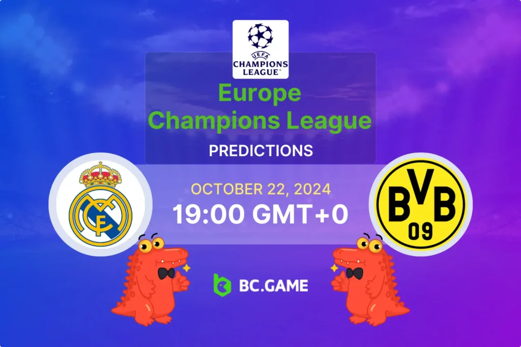 Real Madrid vs Borussia Dortmund Prediction, Odds, Betting Tips – Champions League 22/10/2024