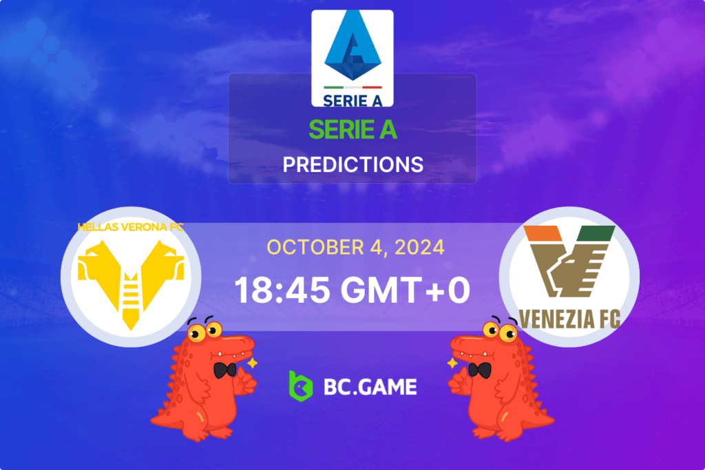 Match prediction for the Hellas Verona vs Venezia game at Serie A 2024.