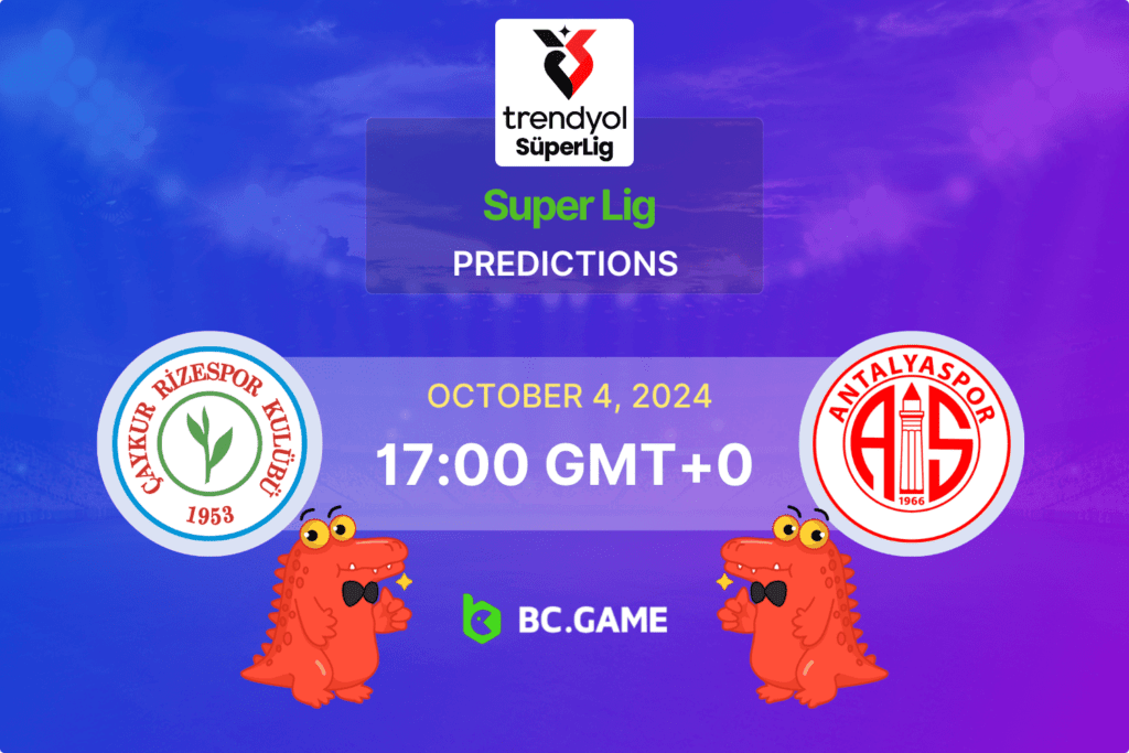 Match prediction for the Rizespor vs Antalyaspor game at Turkish Super Lig 2024.