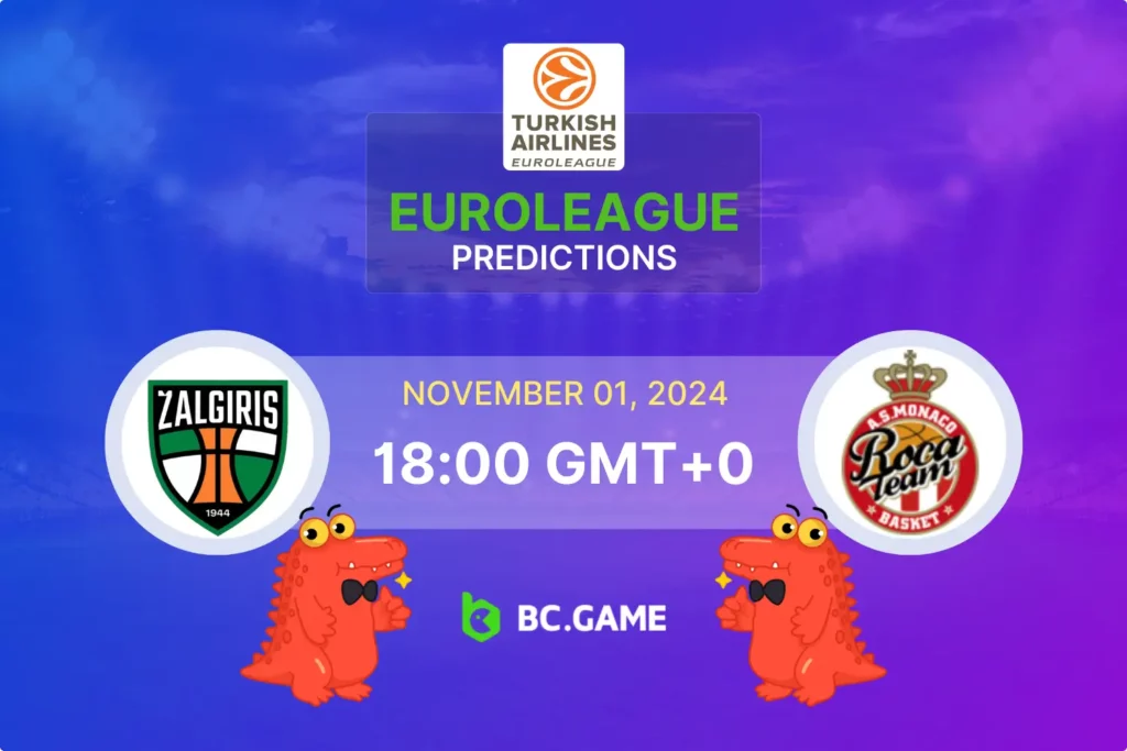 Zalgiris vs Monaco EuroLeague Preview: Prediction & Key Odds.