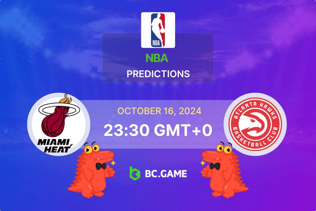 Match prediction for the Miami Heat vs Atlanta Hawks game at NBA Pre-season 2024.