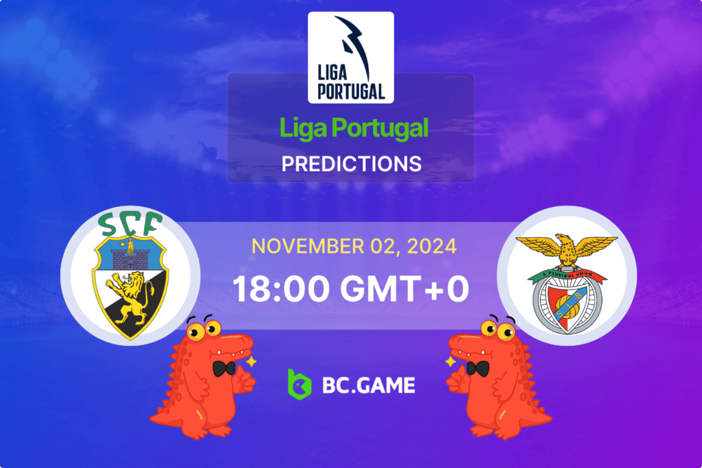 Match prediction for the SC Farense vs Benfica game at Liga Portugal 2024.