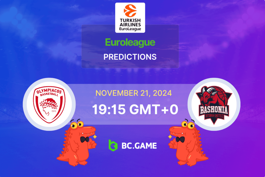 Olympiacos vs Baskonia Prediction, Odds, Betting Tips – EuroLeague 21/11/2024