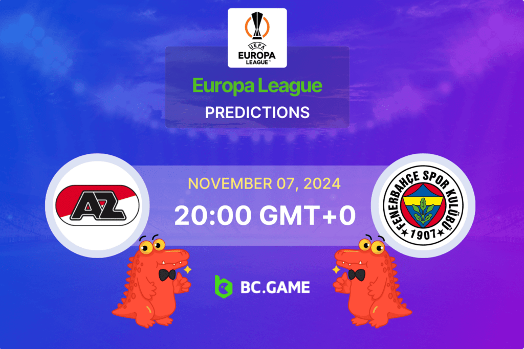 Match prediction for the AZ Alkmaar vs Fenerbahce game at Europa League 2024.