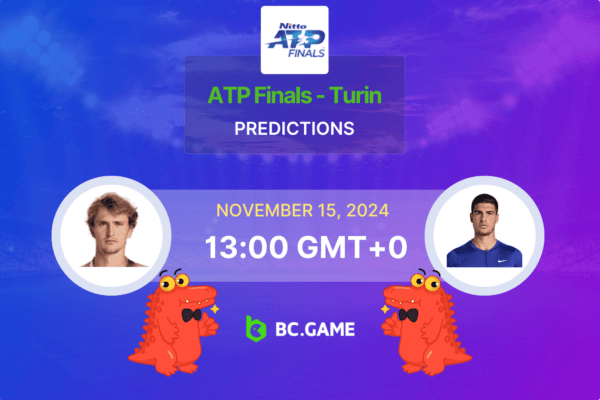 Alexander Zverev vs Carlos Alcaraz (2:0): ATP Finals 15/11/2024