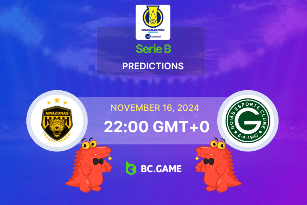 Match prediction for the Amazonas vs Goias game at Serie B 2024.