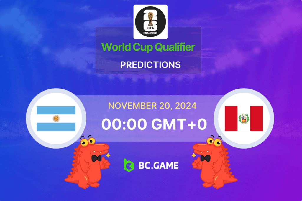 Match prediction for the Argentina vs Peru game at World Cup Qualifiers 2024.