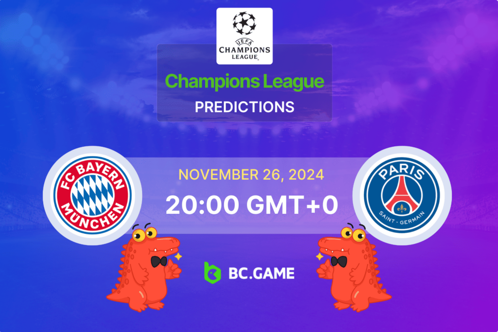 Match prediction for the Bayern Munich vs Paris Saint-Germain game at UEFA Champions League 2024.