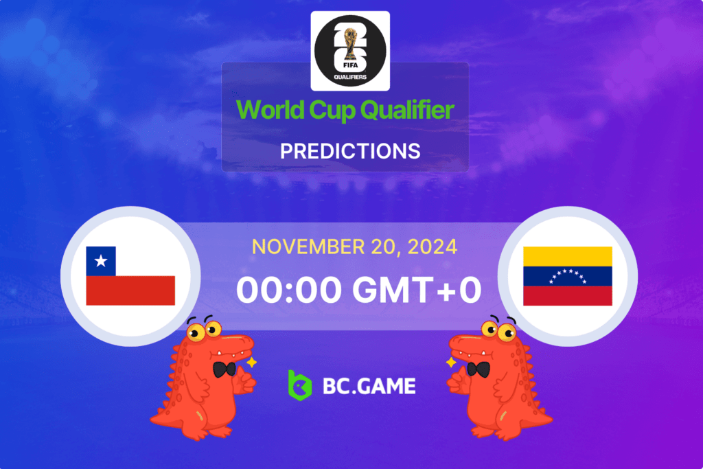 Match prediction for the Chile vs Venezuela game at World Cup Qualifiers 2024.