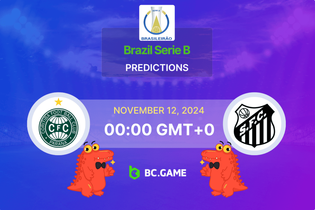 Coritiba – Santos: Palpite, Odds, Dicas de Apostas – Série B 12/11/2024