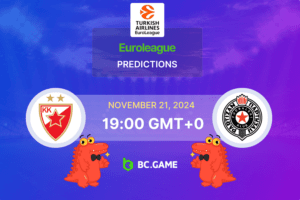 Crvena Zvezda vs Partizan Prediction, Odds, Betting Tips – Euroleague 21/11/2024