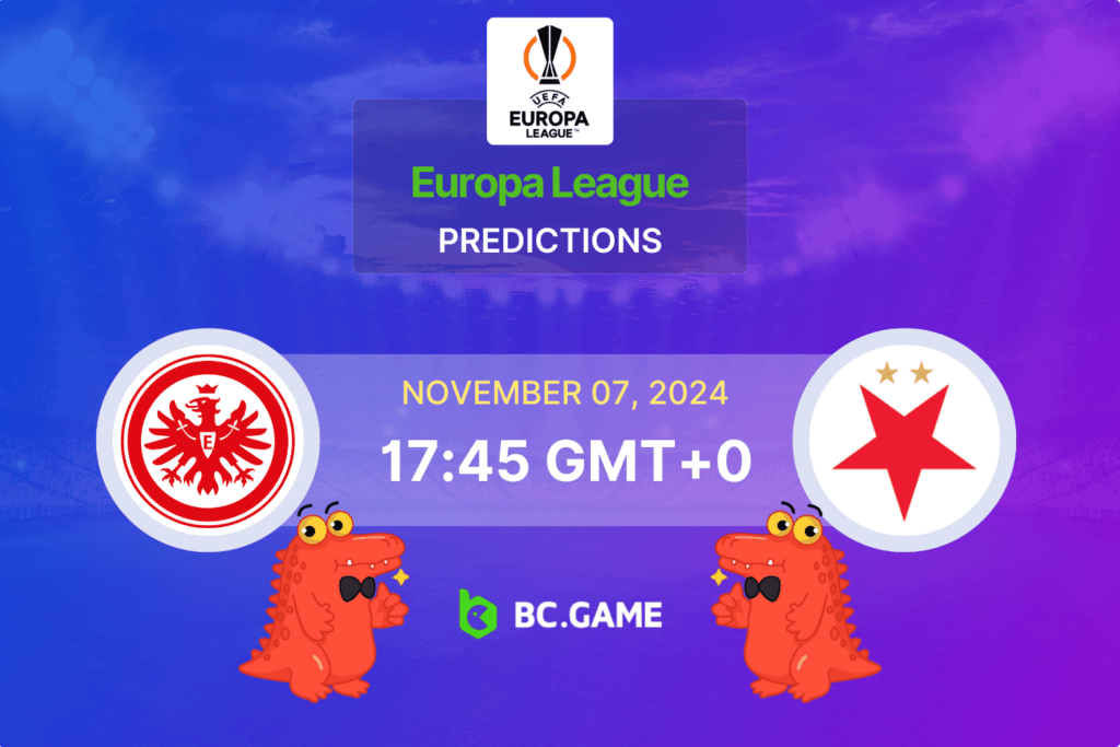 Match prediction for the Eintracht Frankfurt vs Slavia Prague game in UEFA Europa League 2024.