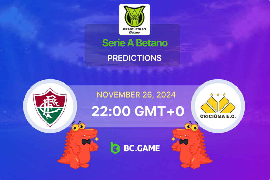 Match prediction for the Fluminense vs Criciúma game at Serie A 2024.