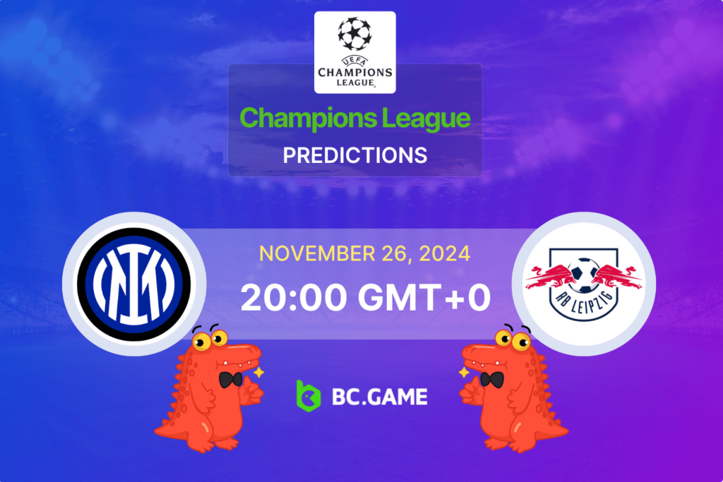 Match prediction for the Inter Milan vs RB Leipzig game at Champions League 2024.