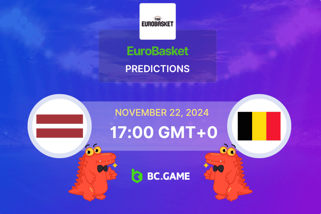 Match prediction for the Latvia vs Belgium game at Eurobasket Qualification 2024.