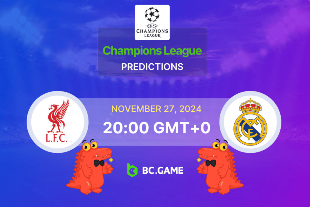 Match prediction for the Liverpool vs Real Madrid game at UEFA Champions League 2024.