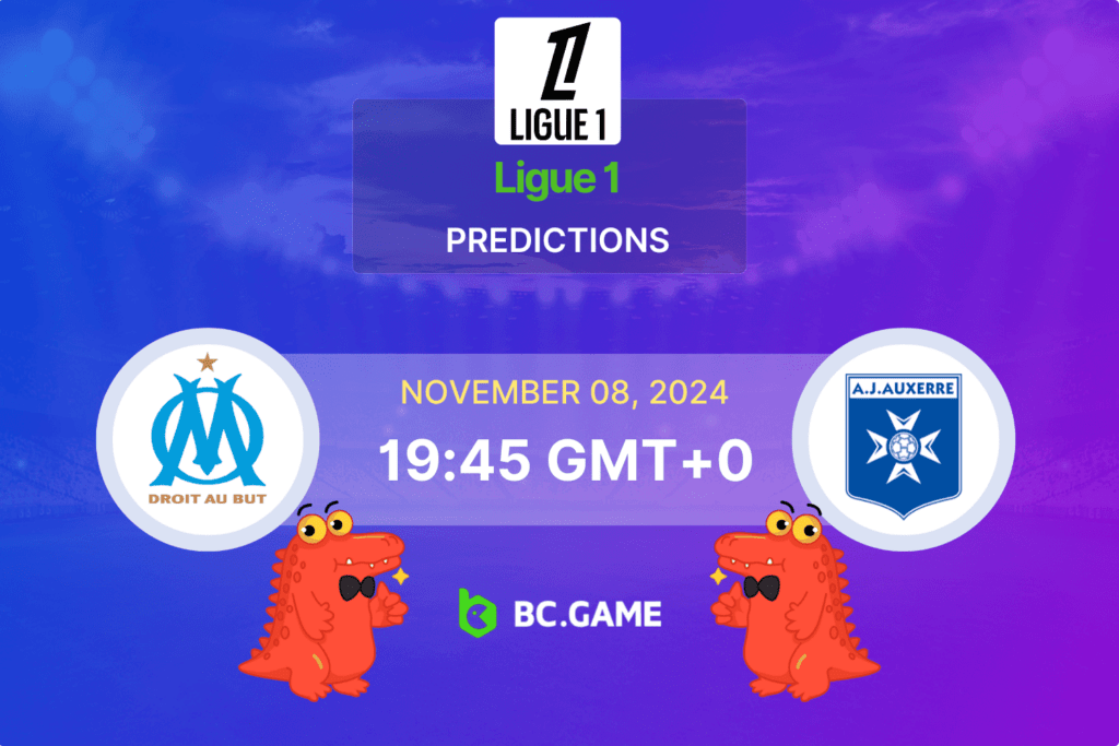 Match prediction for the Marseille vs Auxerre game at Ligue 1, 2024.