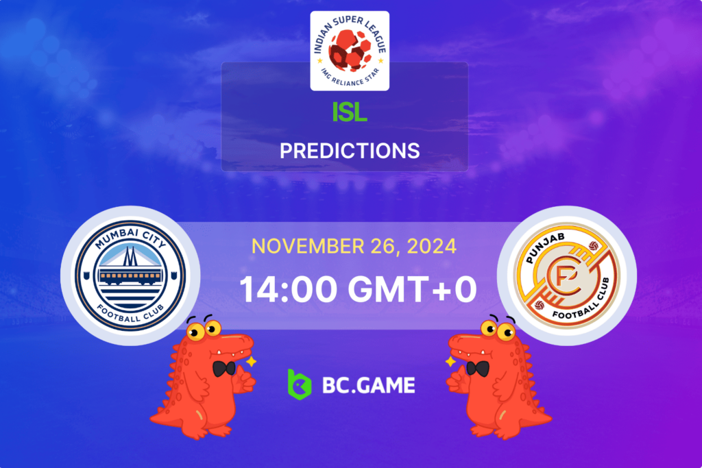 Match prediction for the Mumbai City vs Punjab game in the Indian Super League 2024.