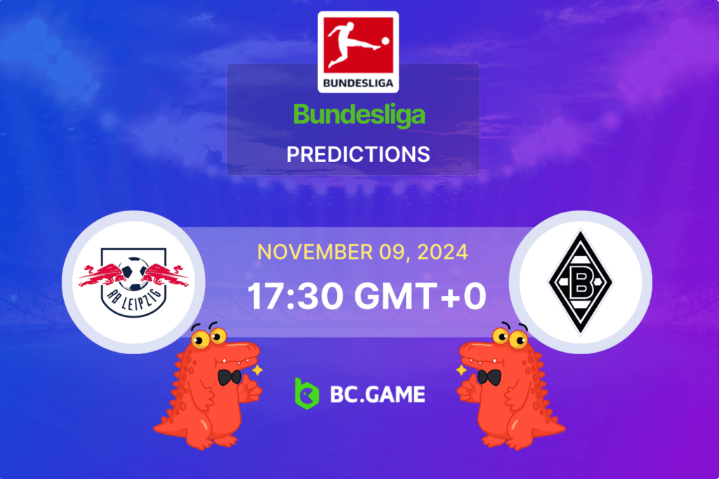 Match prediction for the RB Leipzig vs Borussia Monchengladbach game at Bundesliga 2024.