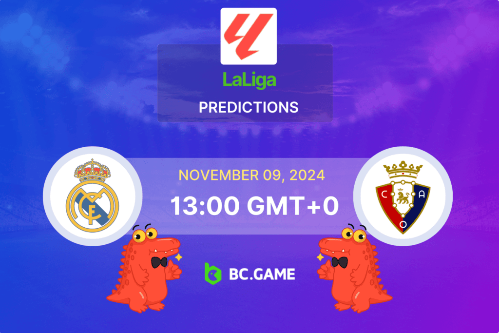 Match prediction for the Real Madrid vs Osasuna game at La Liga 2024.