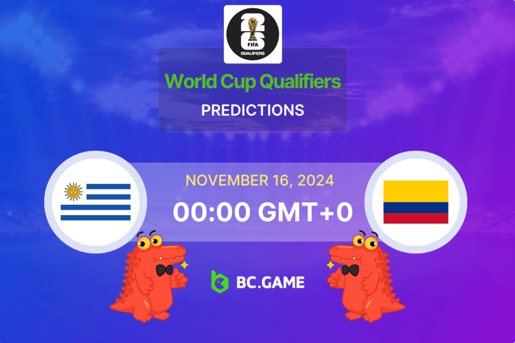 Match prediction for the Uruguay vs Colombia game at World Cup Qualifiers 2024.