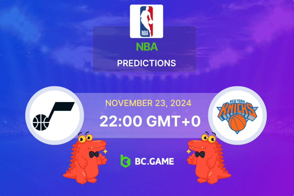 Match prediction for the Utah Jazz vs New York Knicks game in the NBA Regular Season 2024.