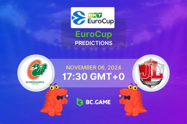 Cedevita Olimpija vs JL Bourg Basket Prediction, Odds, Betting Tips – Eurocup 06/11/2024