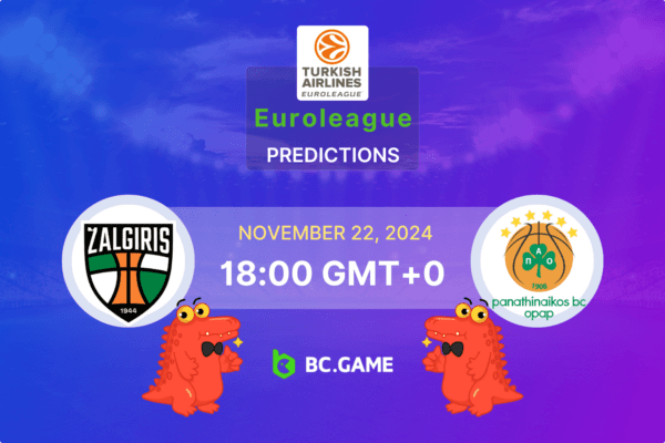 Zalgiris Kaunas vs Panathinaikos Prediction, Odds, Betting Tips – Euroleague 22/11/2024