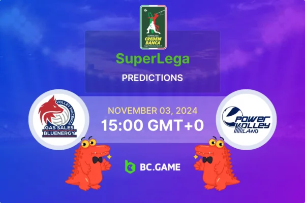 Gas Sales Piacenza vs Power Volley Milano (3:0): SuperLega 03/11/2024