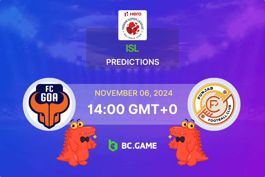 Match prediction for the Goa vs Punjab game at Indian Super League 2024.