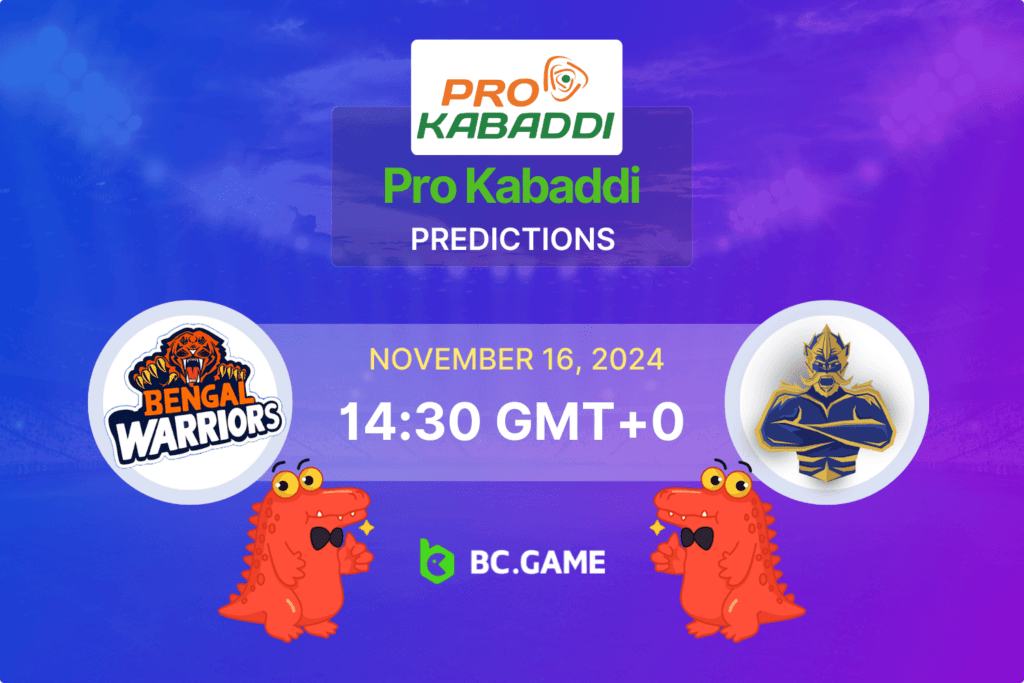 Match prediction for the Bengal Warriors vs Tamil Thalaivas game at Pro Kabaddi 2024.