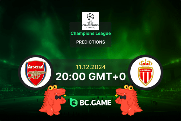 Arsenal vs Monaco (3:0): UEFA Champions League 11/12/2024