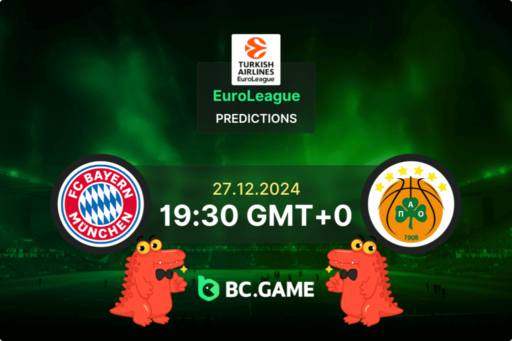 Bayern Munich vs Panathinaikos Prediction, Odds, Betting Tips – Euroleague 27/12/2024