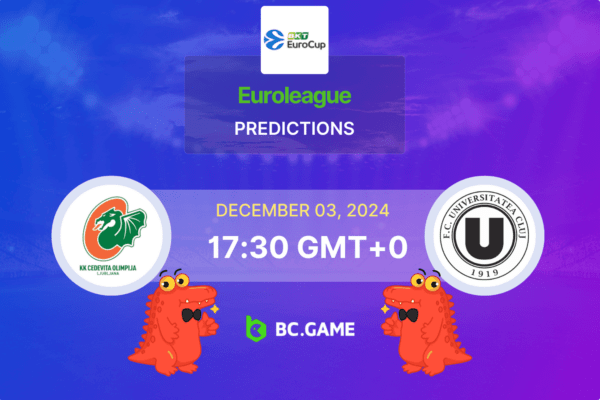 Cedevita Olimpija vs U-BT Cluj-Napoca (103:96): Eurocup 03/12/2024