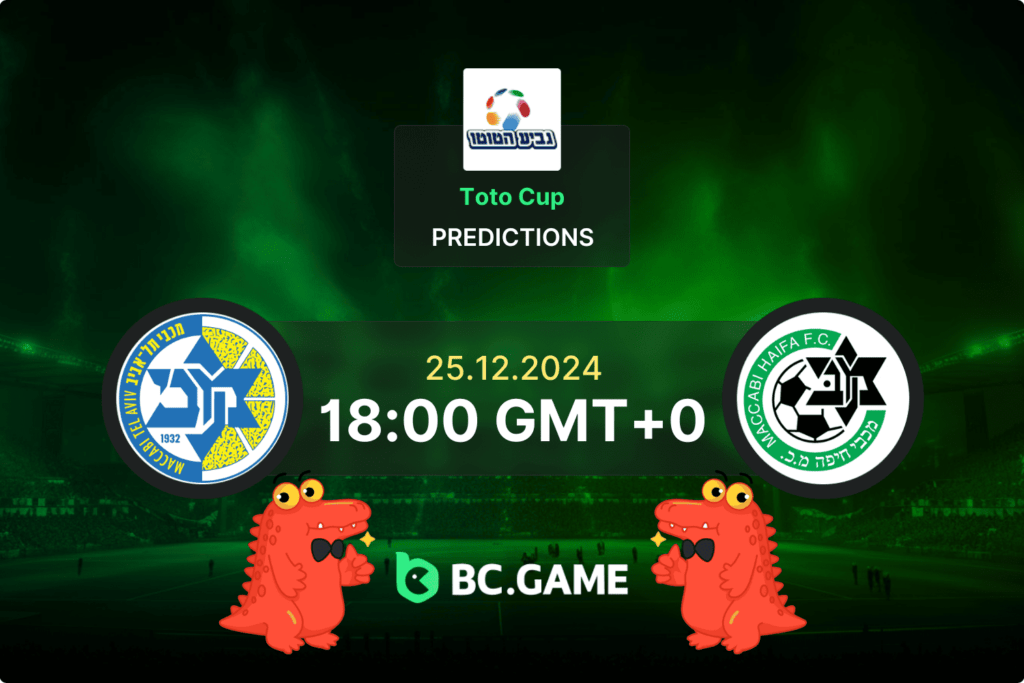 Maccabi Tel Aviv vs Maccabi Haifa Prediction, Odds, Betting Tips – Toto Cup 25/12/2024