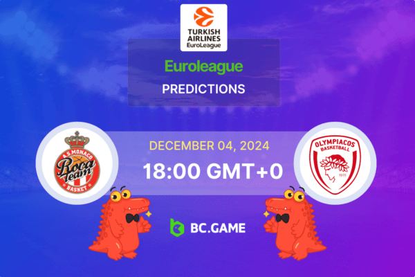 Monaco vs Olympiacos Prediction, Odds, Betting Tips – EuroLeague 04/12/2024