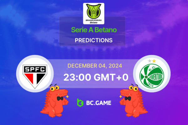 São Paulo vs Juventude Prediction, Odds, Betting Tips – Brazil Seria A 04/12/2024