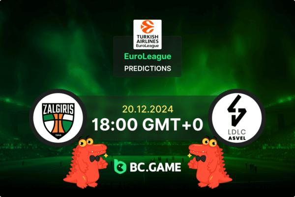 Zalgiris Kaunas vs ASVEL Lyon-Villeurbanne Prediction, Odds, Betting Tips – Euroleague 20/12/2024