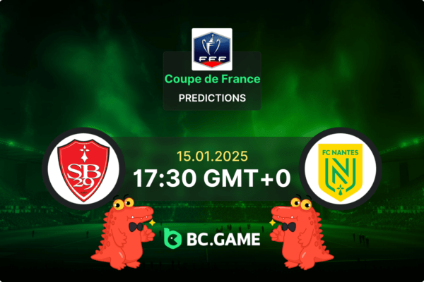 Brest vs Nantes (2:1): Coupe de France 15/01/2025