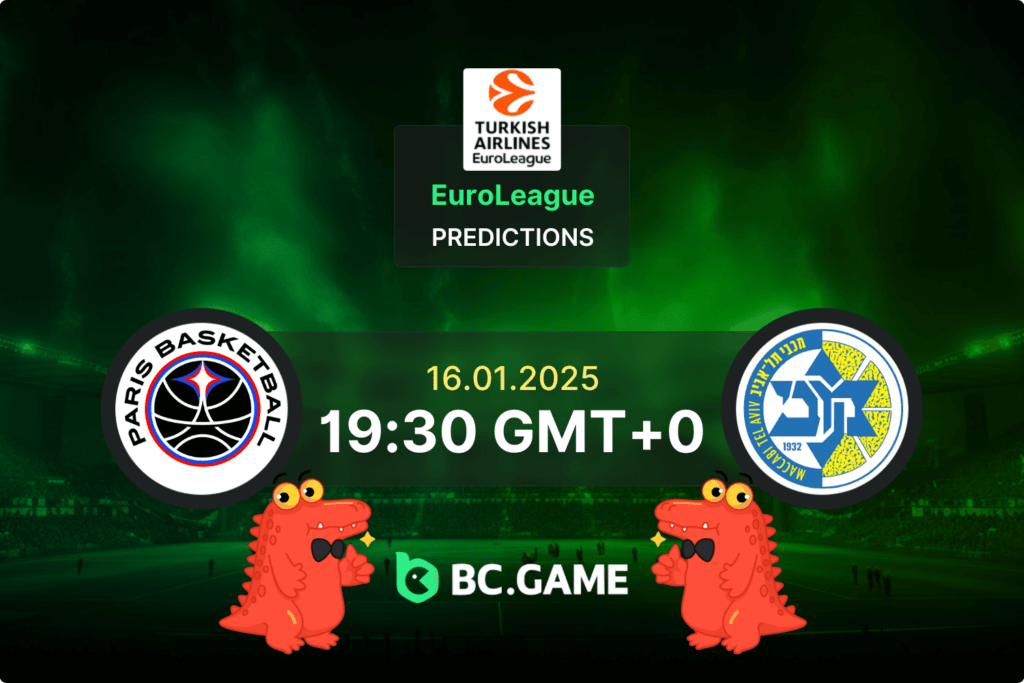 Paris vs Maccabi Tel Aviv Prediction, Odds, Betting Tips – EuroLeague 16/01/2025