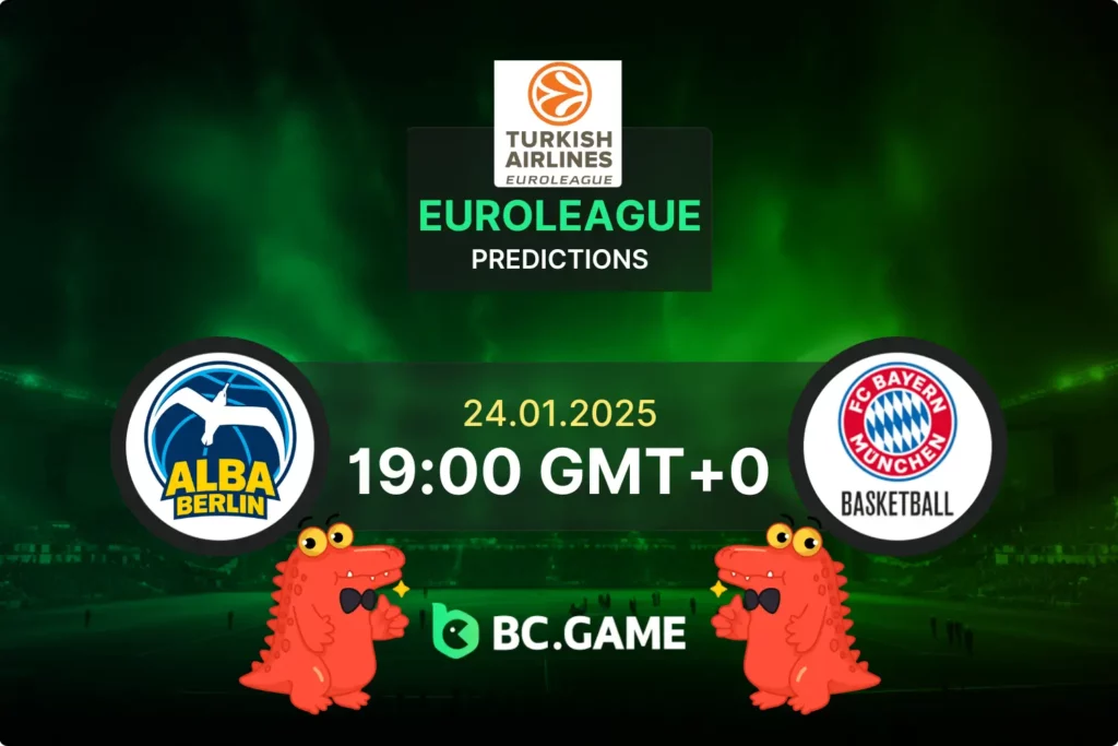 Alba Berlin vs Bayern Prediction, Odds, Betting Tips – EuroLeague 24/01/2025