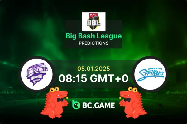 Hobart Hurricanes vs Adelaide Strikers (Hobart Hurricanes won by 1 wickets): Big Bash League 05/01/2025